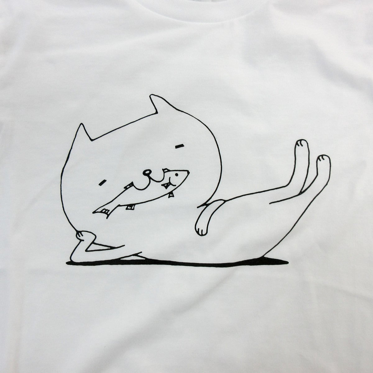 猫 ごきげん ネコ Tシャツ cat19 猫服 ゆるキャラ ねこ 猫 服 ねこ柄 猫柄 手描き
