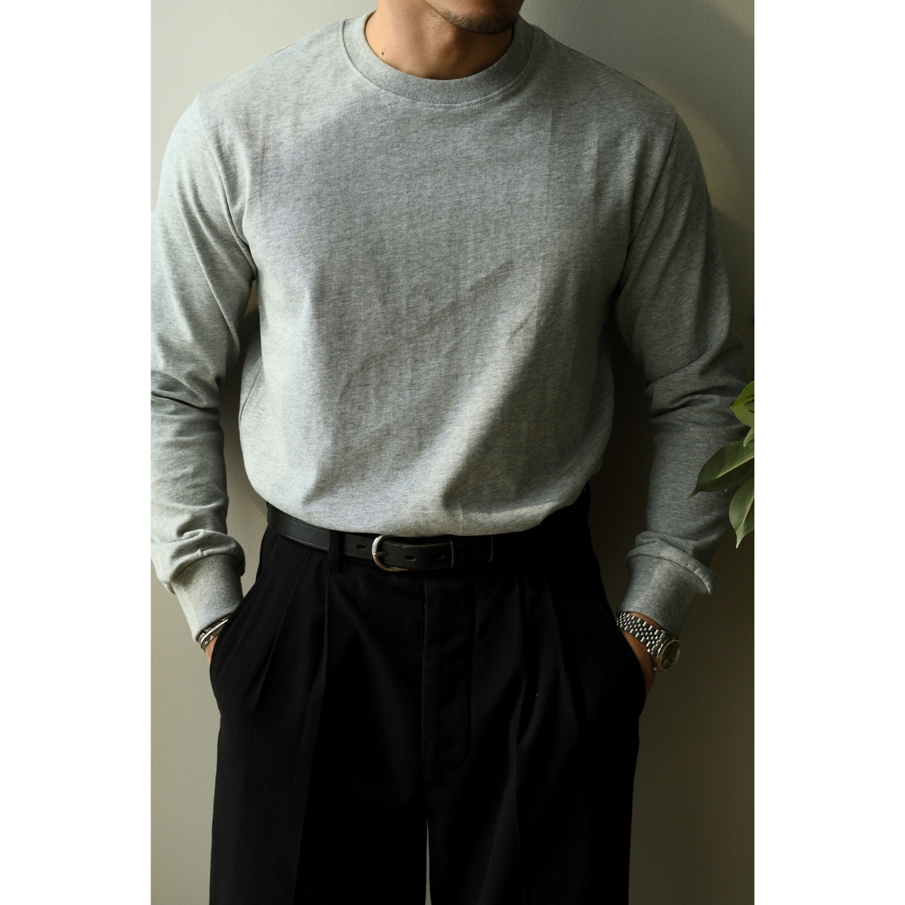 ラウンドネック レギュラーフィットTシャツ af0062