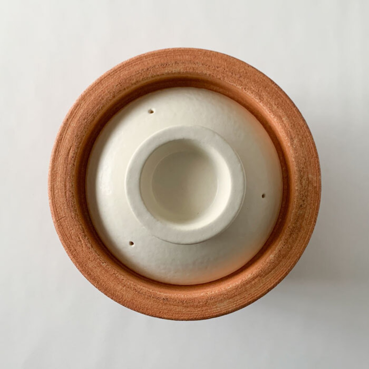 炊飯鍋 1〜5合炊き 直火専用 Circle Rice Pot ホワイト  L  信楽焼