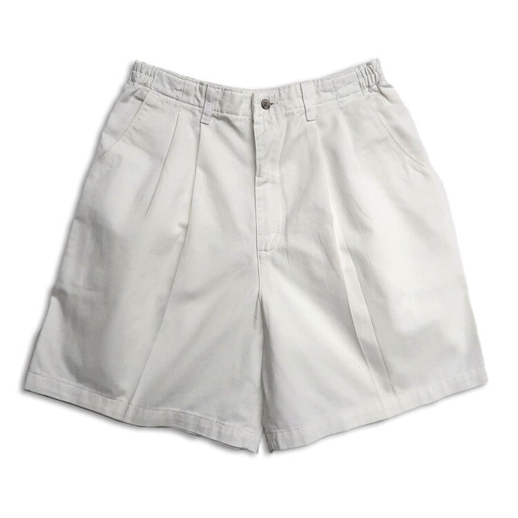 古着 Lee リー ツータック ショートパンツ ハーフパンツ ホワイト 表記