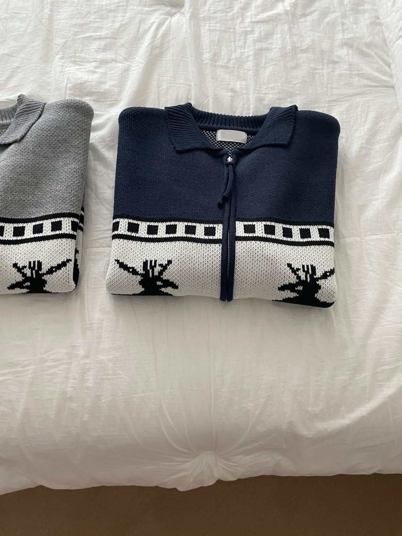 Bambi Look Zip-up Knit (2color) - 4