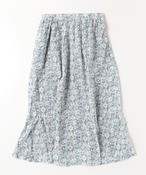 【Emago.】 スカート フラワー 総柄プリント 9分丈