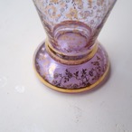 小花柄のパープル花瓶
