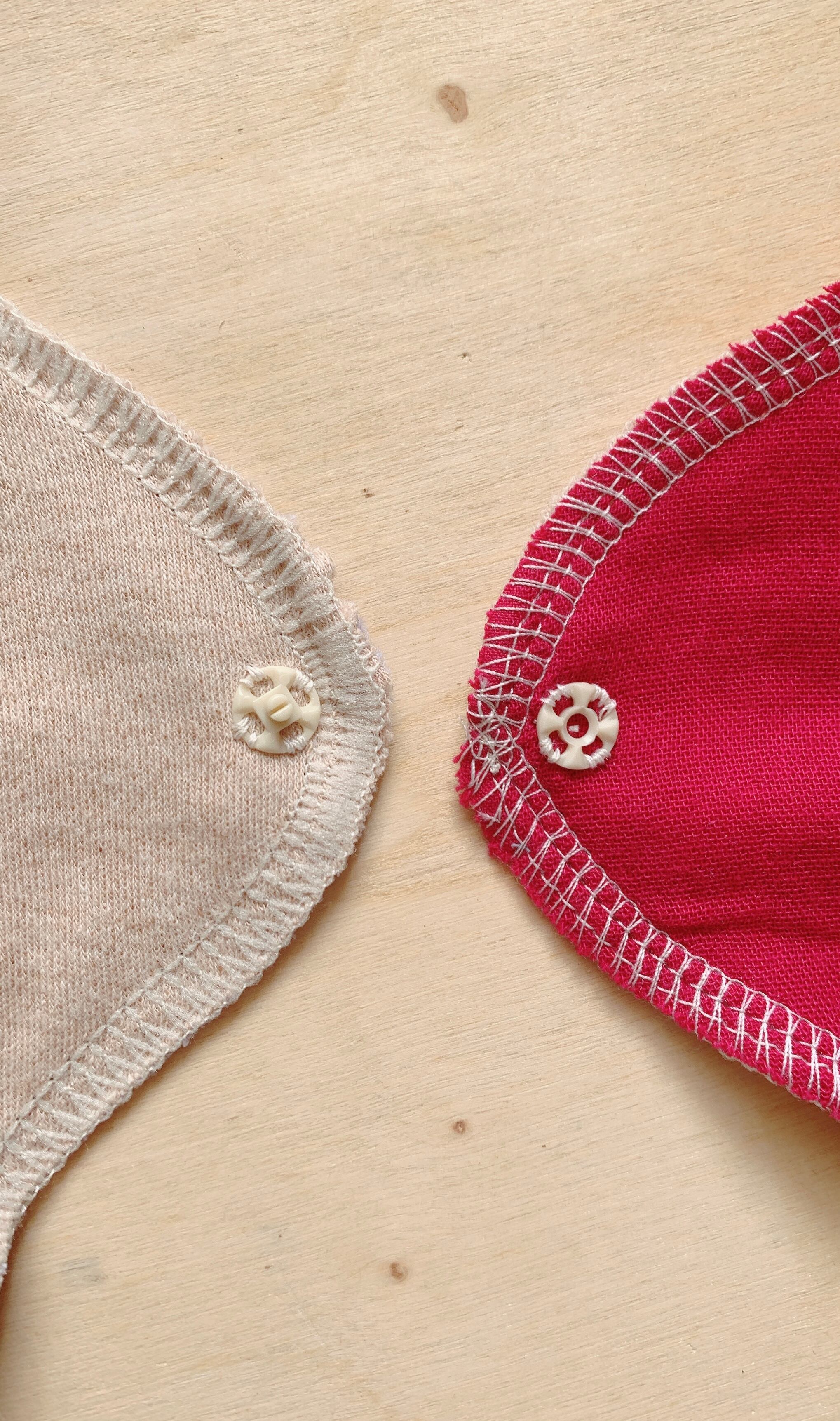 布ナプキンset (ﾎﾙﾀﾞｰ 1枚・ﾊﾟｯﾄﾞ2枚)          マゼンダピンク　第8チャクラ