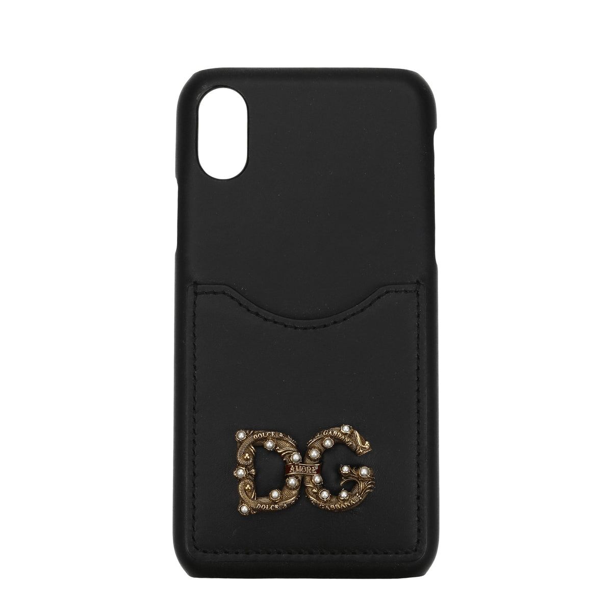 【新品】DOLCE&GABBANA ドルチェ&ガッバーナ レディース iPhoneケース レザー ブラック BI1194AZ55880999