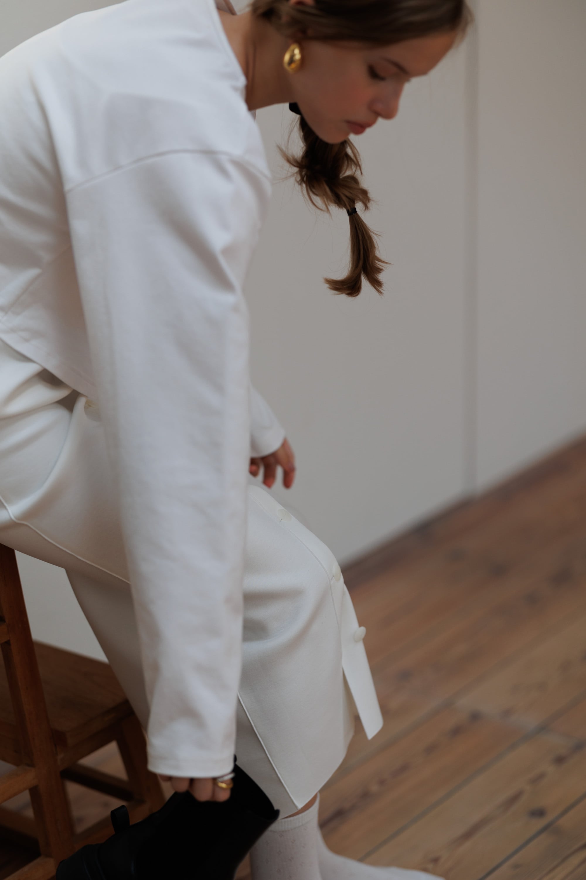 button line skirt【在庫調整】3〜6日営業日 | pois