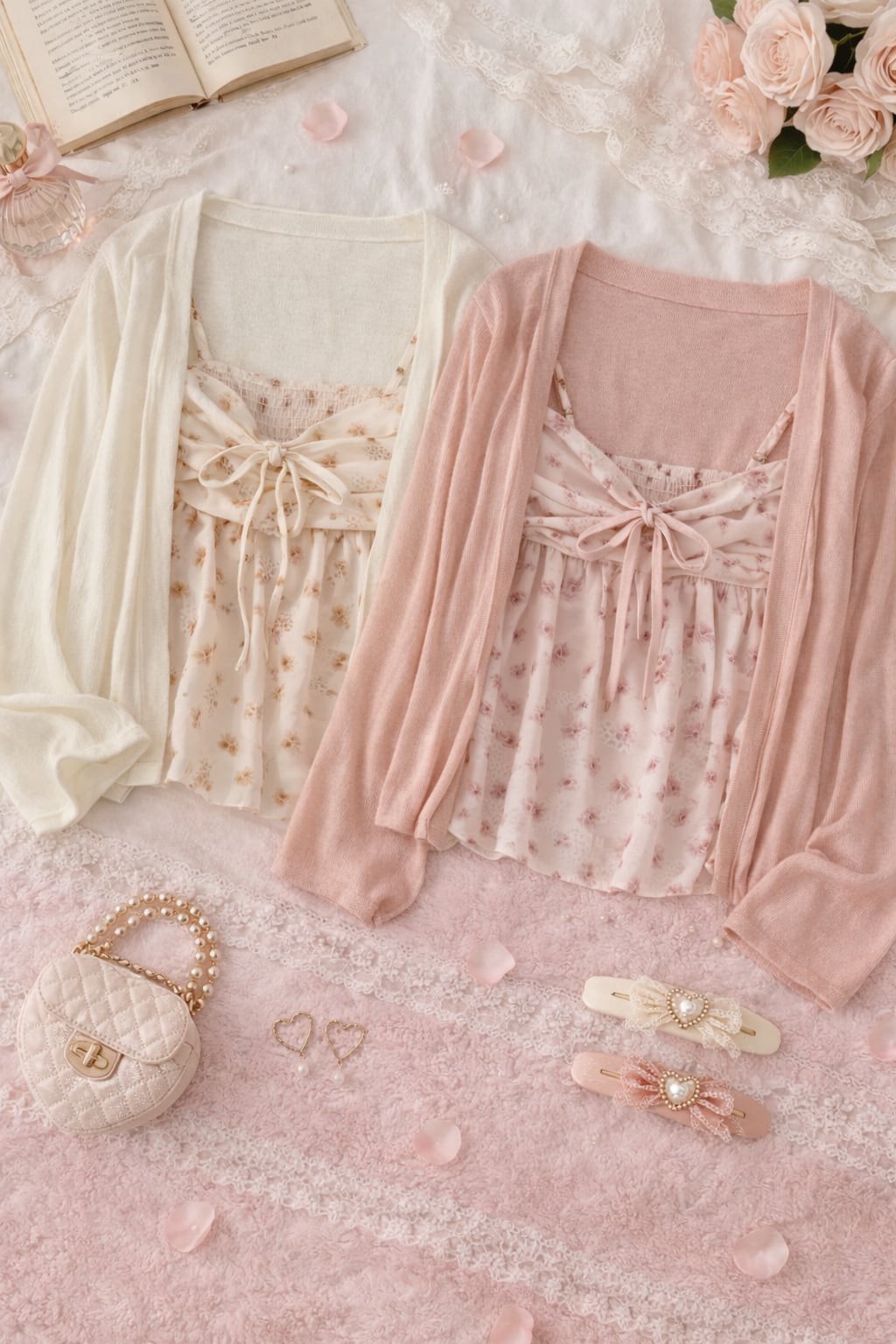 flower shirring ensemble