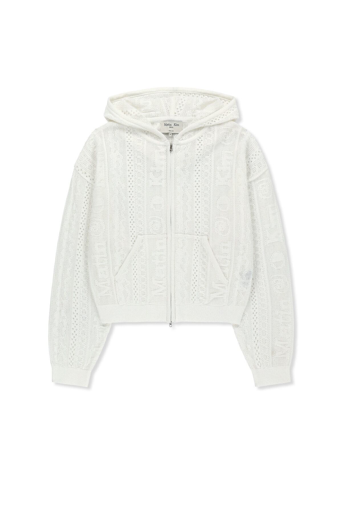 Matin Kim マーティン・キム ZIP UP ロゴ ニット ジップアップ Zip 