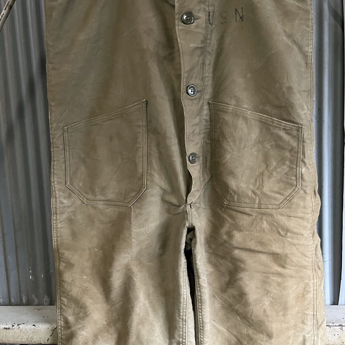 40年代 ビッグサイズ 米軍実品 U.S.NAVY N-1 デッキパンツ