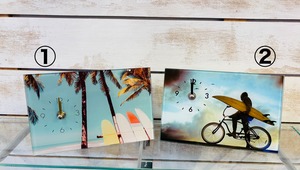 ガラスアートピクチャー　デスククロック