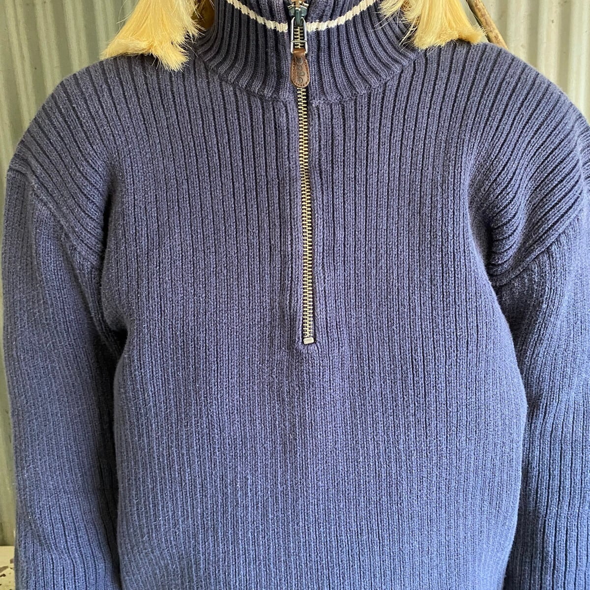 ポロバイラルフローレン　ハーフジップコットン長袖セーター 90年代 ポロバイラルフローレン ハーフジップ コットン ニットセーター