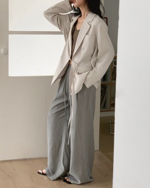 グレイッシュワイドパンツ  A0019