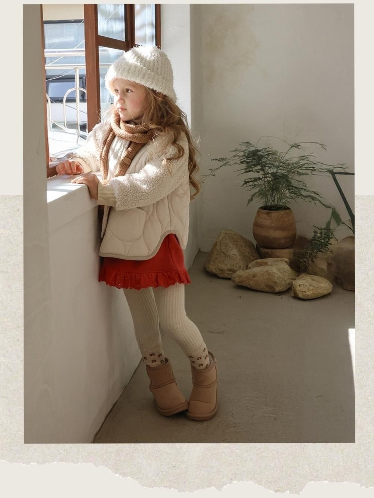 韓国子供服 / 26winter / puella FLO / ポム帽子 / キッズ / 冬服 *FREE*