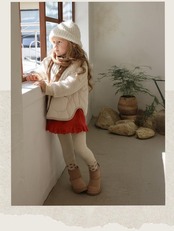 韓国子供服 / 26winter / puella FLO / ポム帽子 / キッズ / 冬服 *FREE*
