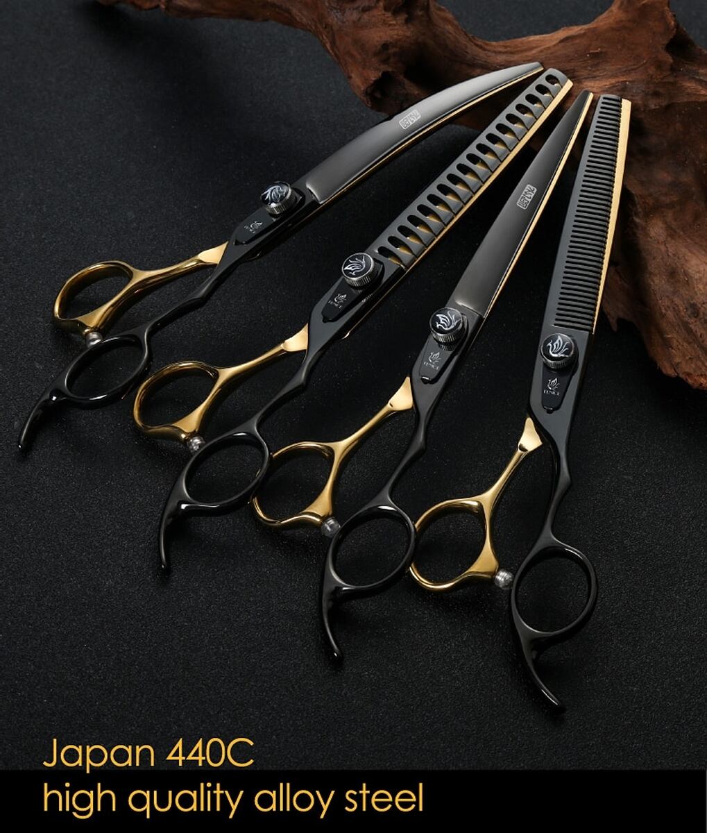 セニングシザー ペット用 V溝刃 25% 7インチ ケース ペットシザー