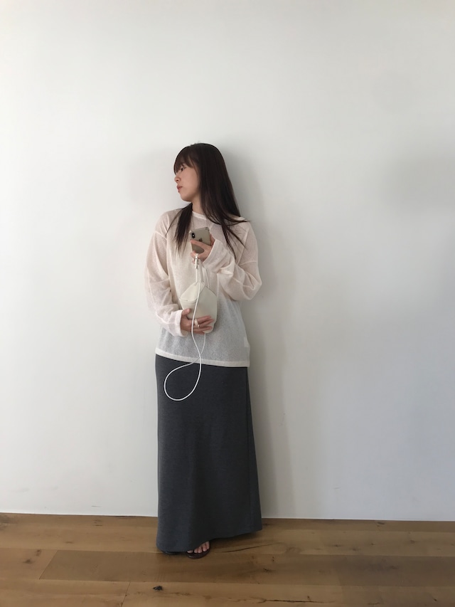 (予約) taffeta / Pudding banding skirt 2color