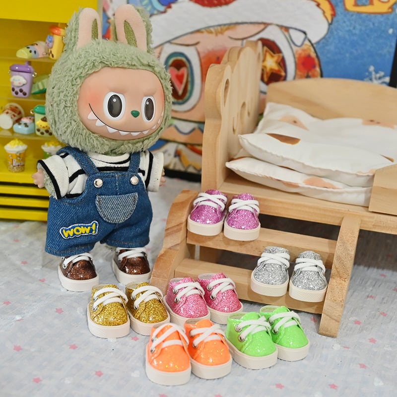 ラブブ 1-3世代 おしゃれ ライン/ハチ シューズ Labubuぬいぐるみ用