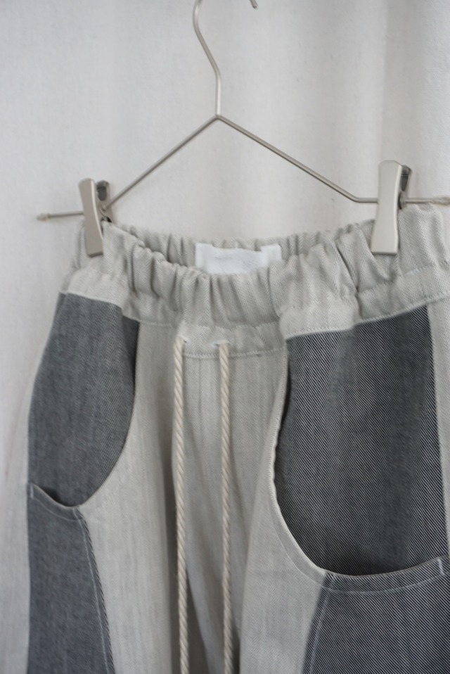 ［図鑑］デニム立体ワイドパンツ