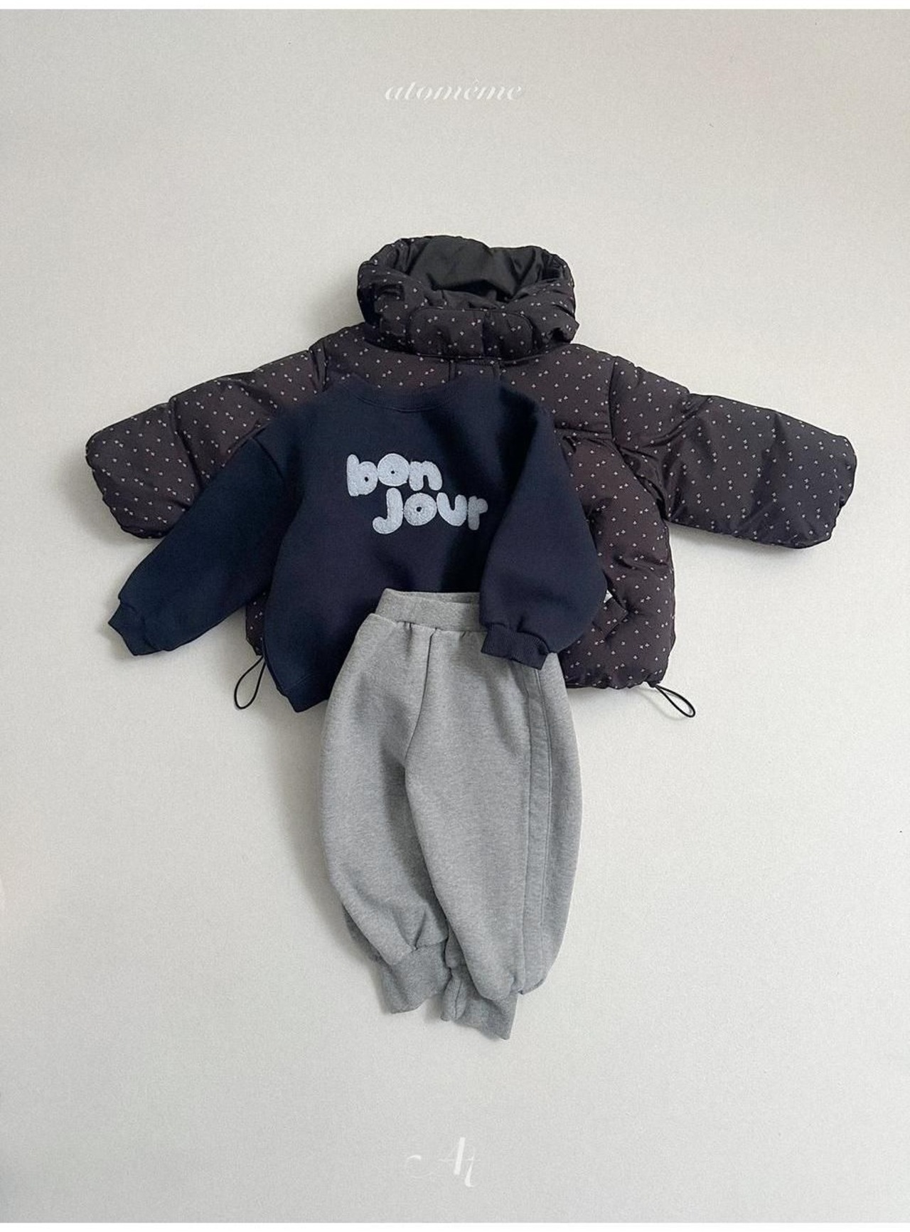 〖取寄〗韓国子供服 / 26winter / atomeme / オリーブシワ加工パンツ / キッズ *S~XL*