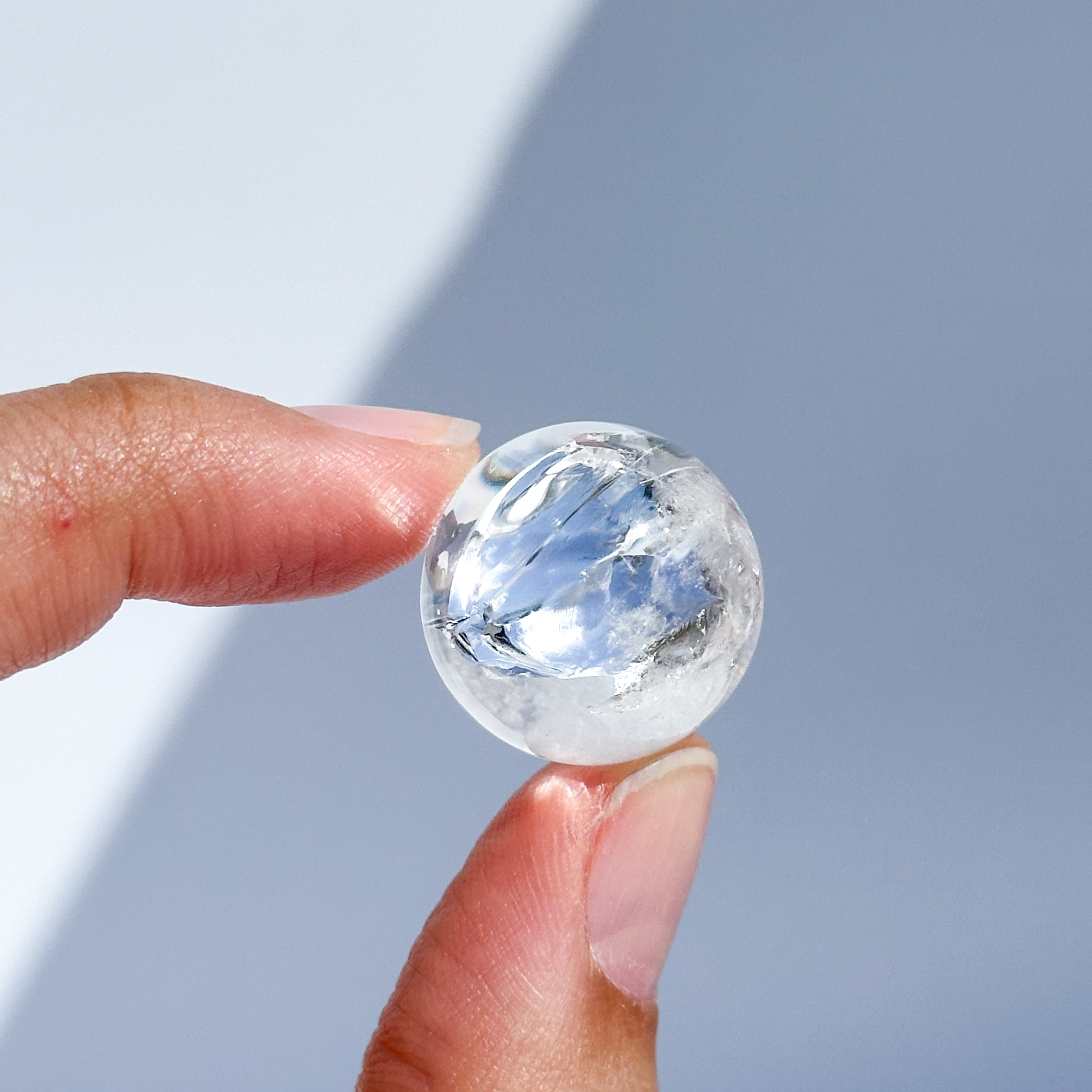 クリア(クラック)クォーツ スフィア 3個set 05◇ Clear Quartz