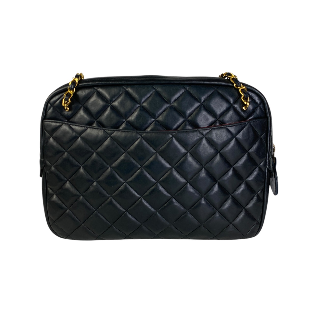 【最終処分SALE】CHANEL シャネル マトラッセ  ラムスキン ショルダーバッグ ブラック A-7186