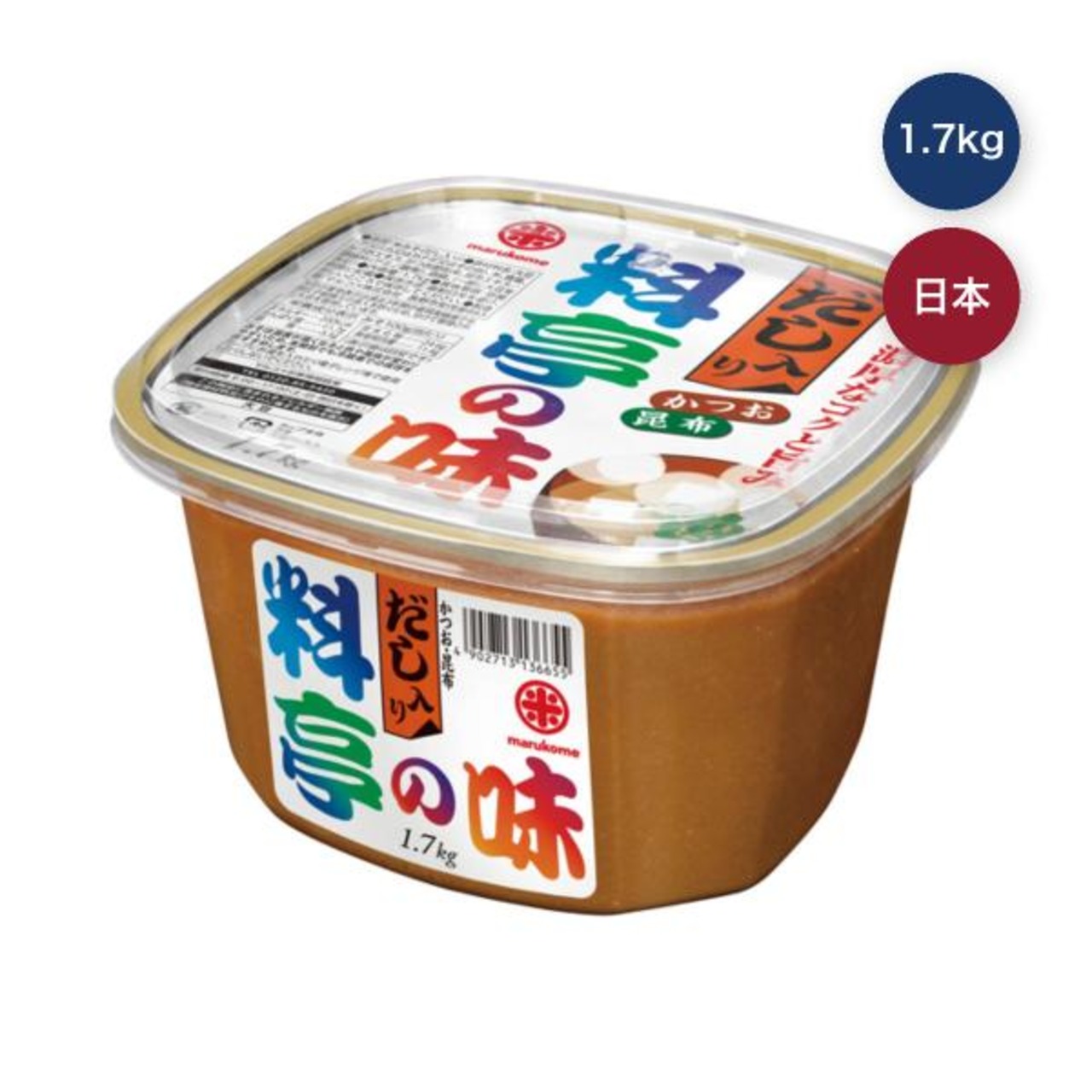 【3セット】マルコメ ダシイリ 料亭の味 味噌 1.7kg