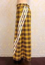 ライン入りチェックワイドパンツ