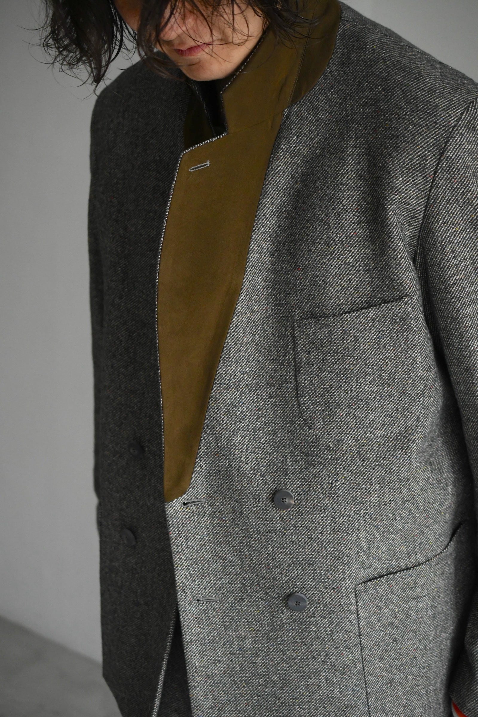 m's braque / W4B COMFORT LOOSEN JACKET (Mix Brown) | nariwai