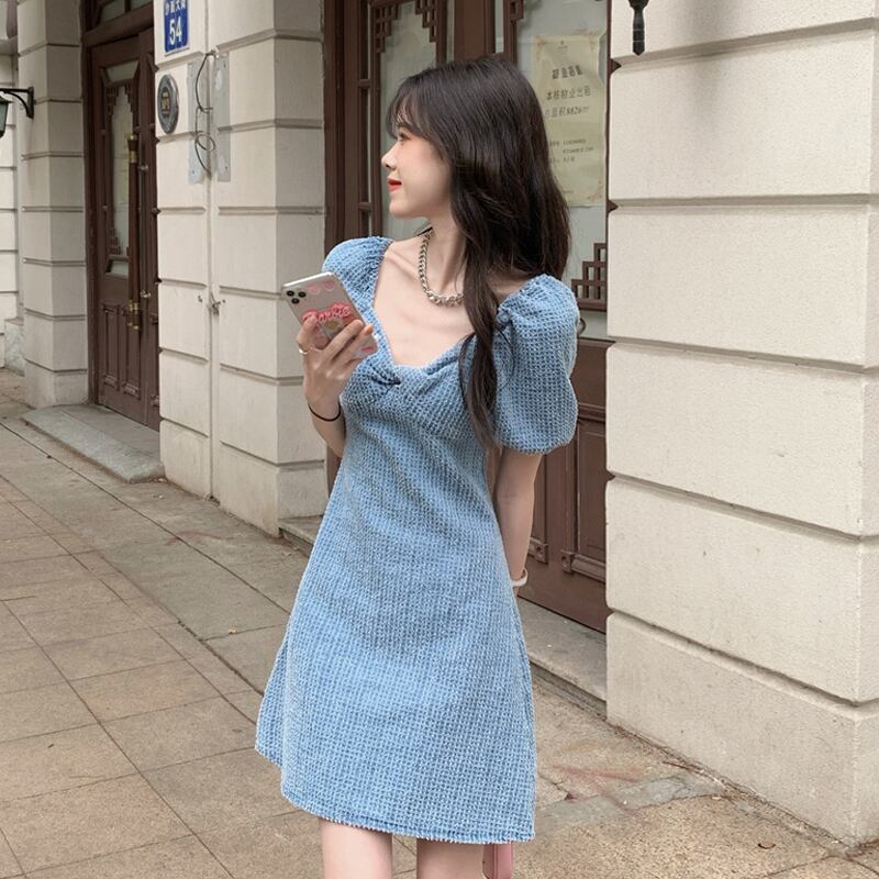 ドレス サマースリーブショートスカート 大人ガーリー スウィート キュート カジュアル 夏物 スーパーモール77448060366