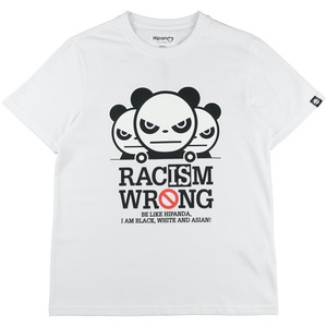 SALE【HIPANDA ハイパンダ】メンズ Tシャツ MEN'S RACISM WRONG MESSAGE SHORT SLEEVED T-SHIRT / WHITE・BLACK