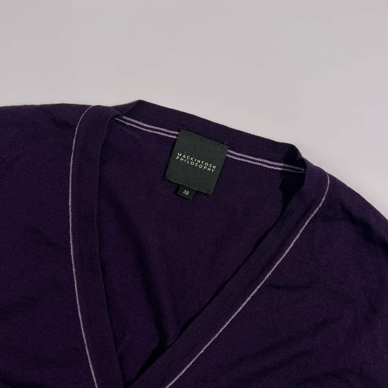 MACKINTOSH PHILOSOPHY マッキントッシュフィロソフィー ウール Vネック ニット ベスト 38 /パープル系 レディース