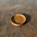 木製 お皿/チーク　M(直径約12cm x 高さ約2cm)