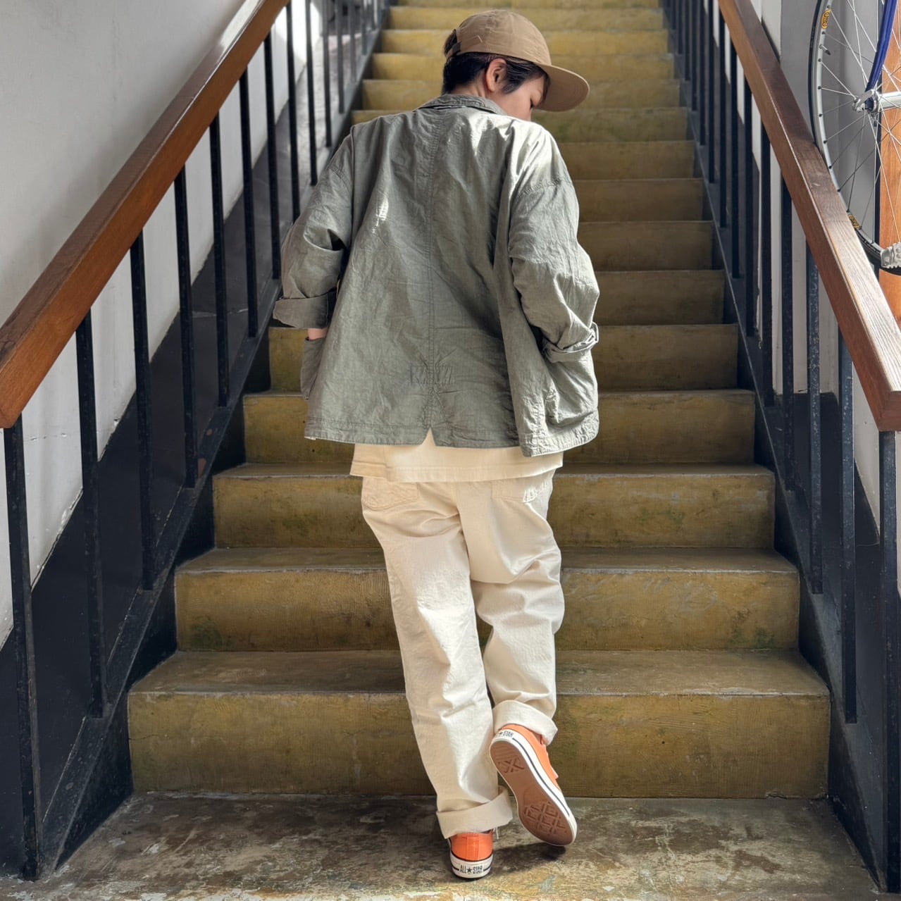 OMNIGOD - ネップツイルPWイージーパンツ(アイボリー) | clever elephant