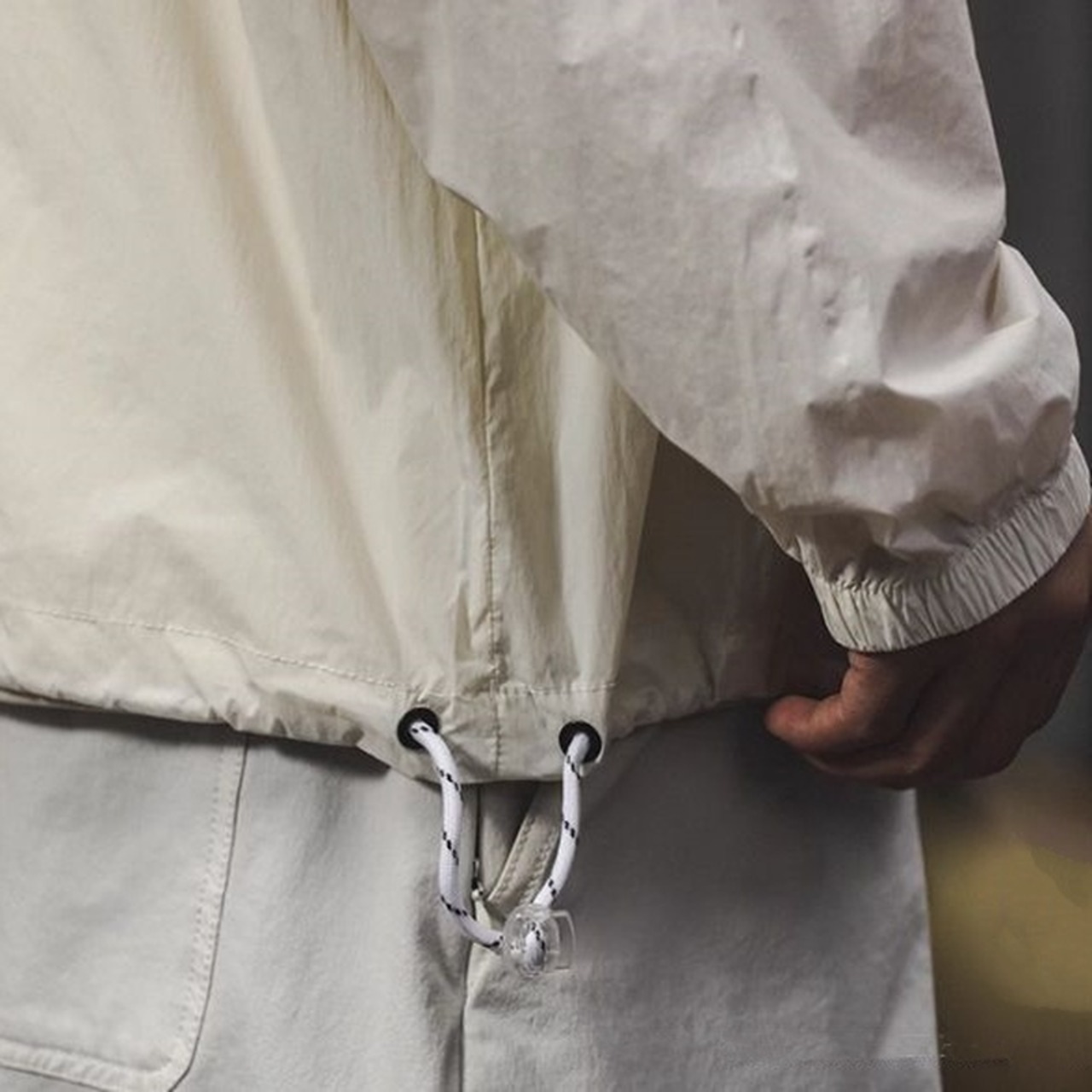 Hooded Long Sleeve Zip-Up Parker ◇4color H0548