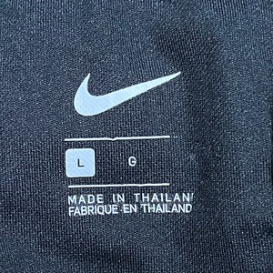 NIKE トラックパンツ ジャージ スウッシュ 刺繍 ロゴ 黒 ユニセックス ガゼットクロッチ ワンライン L ナイキ 古着