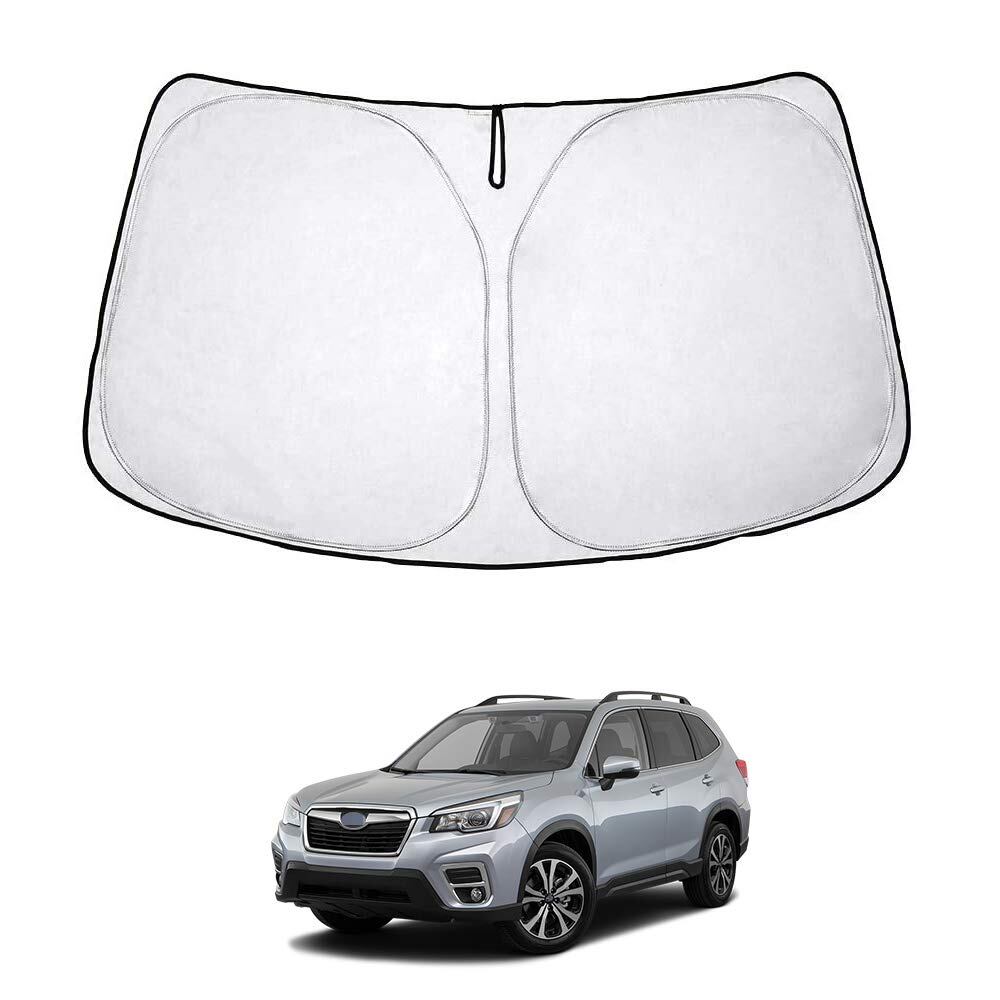 LEXLEYS スバル 新型フォレスター SK9/SKE型 改良専用 フロント サンシェード Forester 遮光 カーテン シェード 日よけ 車 ワンタッチ 窓 ガラス カバー セット 車中泊 グッズ ドレスアップパーツ カーシェード カスタム パーツ アクセサリー 内装 パーツ【一年保証】