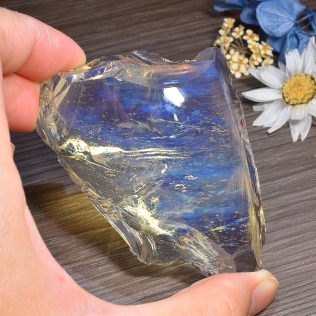 【送料無料】シエラネバダ産 アンダラクリスタル原石 サンシャインゴールド&エンジェルラダー