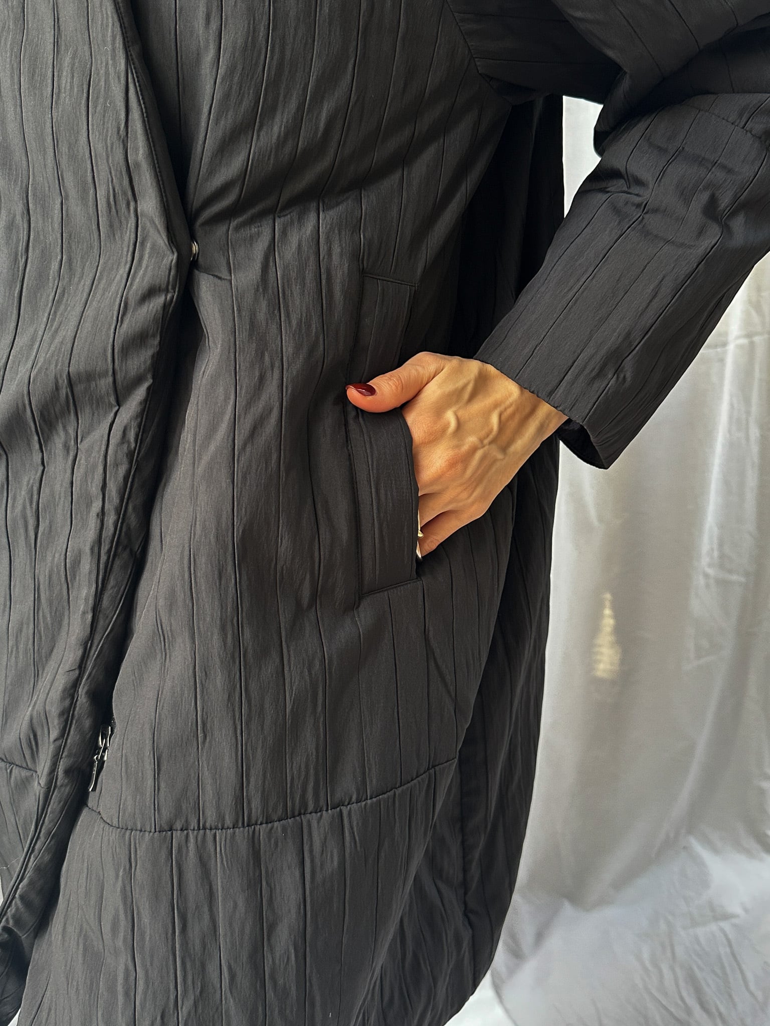 JQ STRIPED STANDCOLLAR COAT(ｼﾞｬｶﾞｰﾄﾞｽﾄﾗｲﾌﾟｽﾃﾝｶﾗｰｺｰﾄ）【5546091
