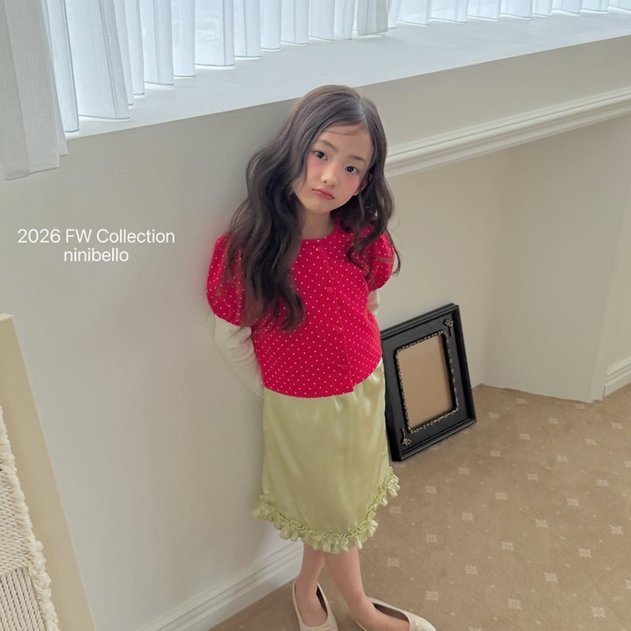 韓国子供服 / ninibello / Miko Satin Skirt  / スカート *XS~XXL*