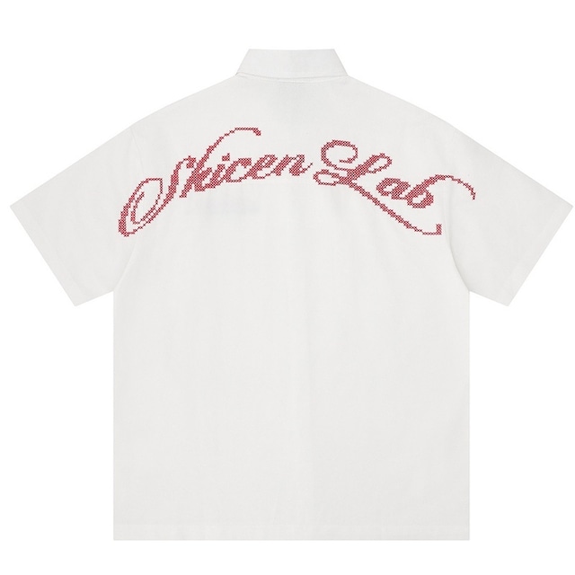 Embroidered s/s shirt 21050