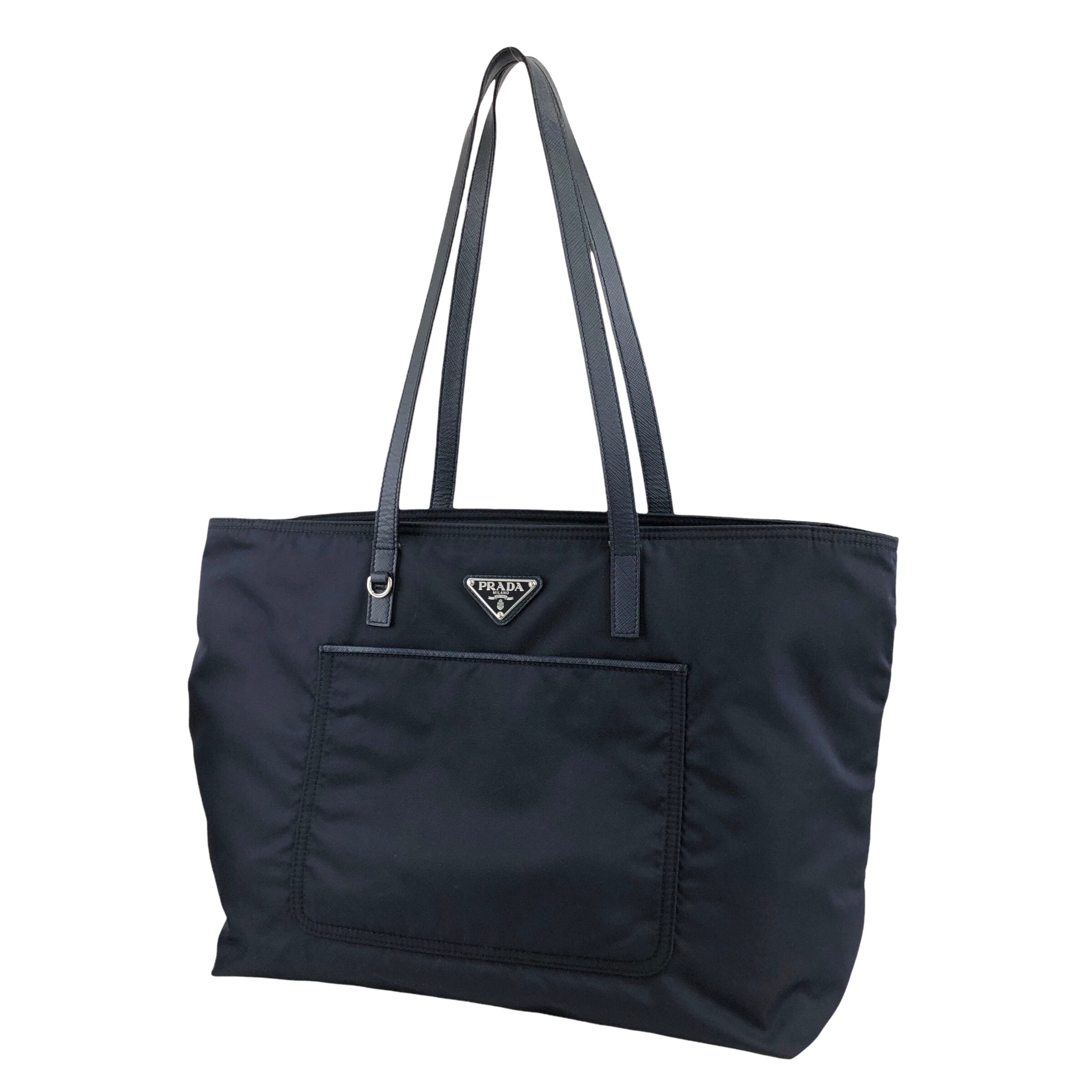 【ヴィンテージ】プラダ テスート ナイロントートバッグ PRADA プラダ - トートバッグ ネイビー - ナイロン（テスート）vintage