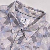 LANVIN en Bleu ランバンオンブルー 総柄 ジオメトリック 長袖シャツ 52/メンズ