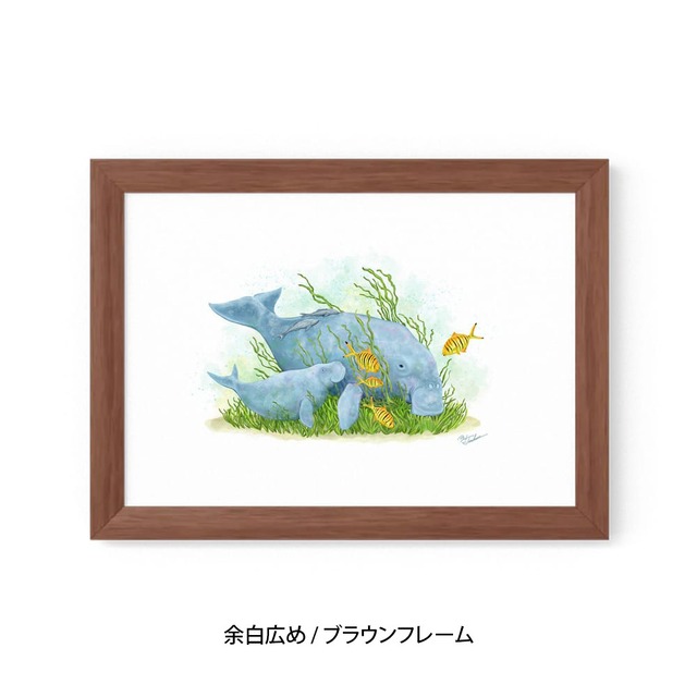 A5｜海牛親子の昼下がり（フレームあり）