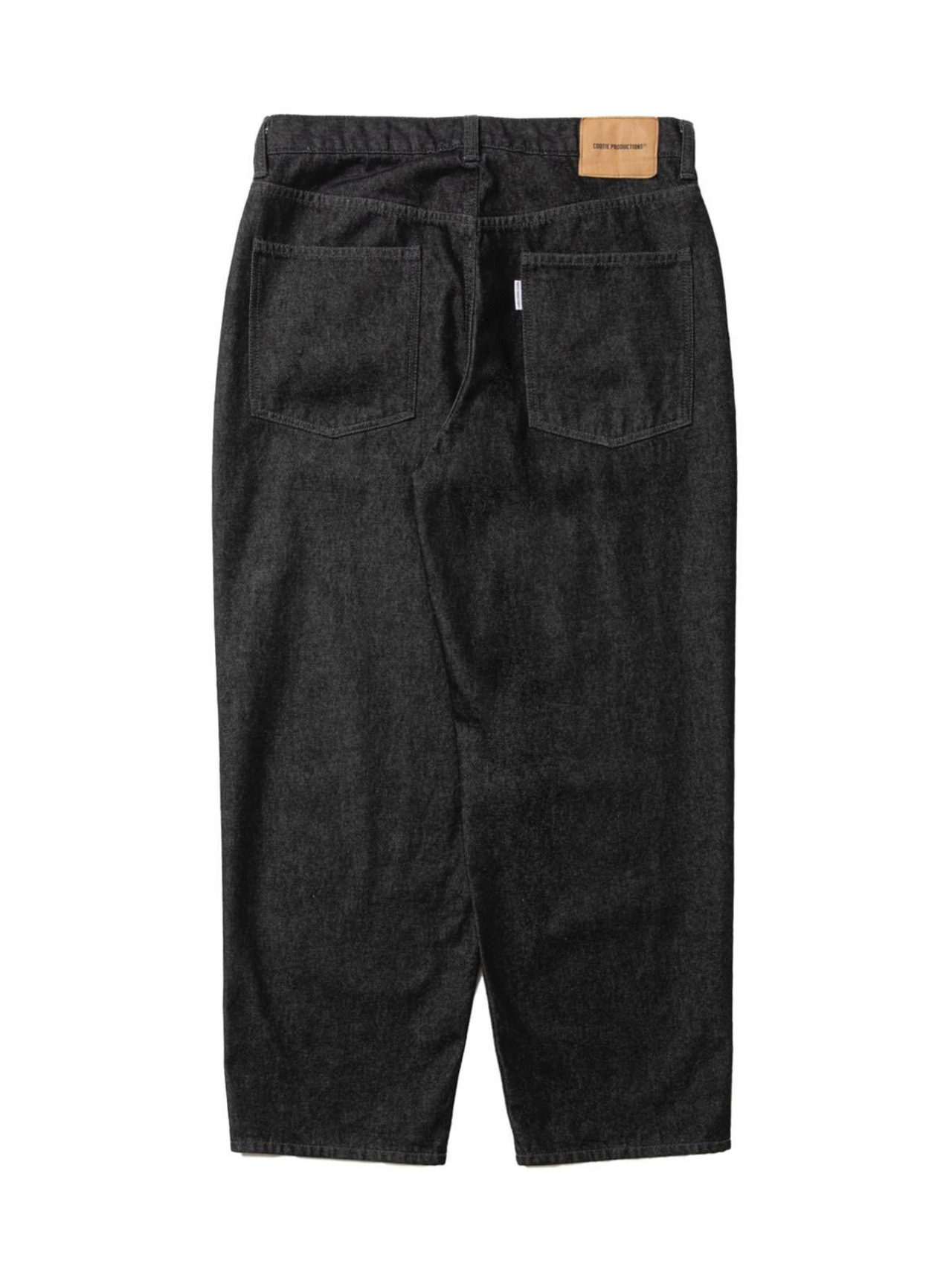 5 Pocket Denim Baggy Pants - Black -