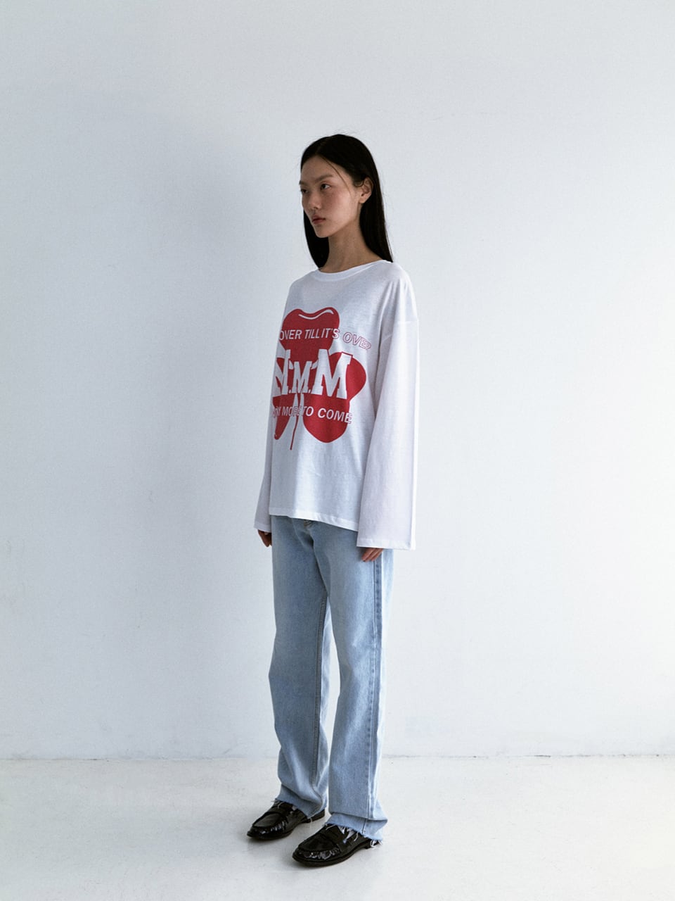 ☆Red Velvet アイリーン 着用！！【MMM】Cotton Logo Sleeve Tee