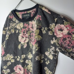 アメリカ製　21MEN　クルーネック　スウェット　トレーナー　花柄　S