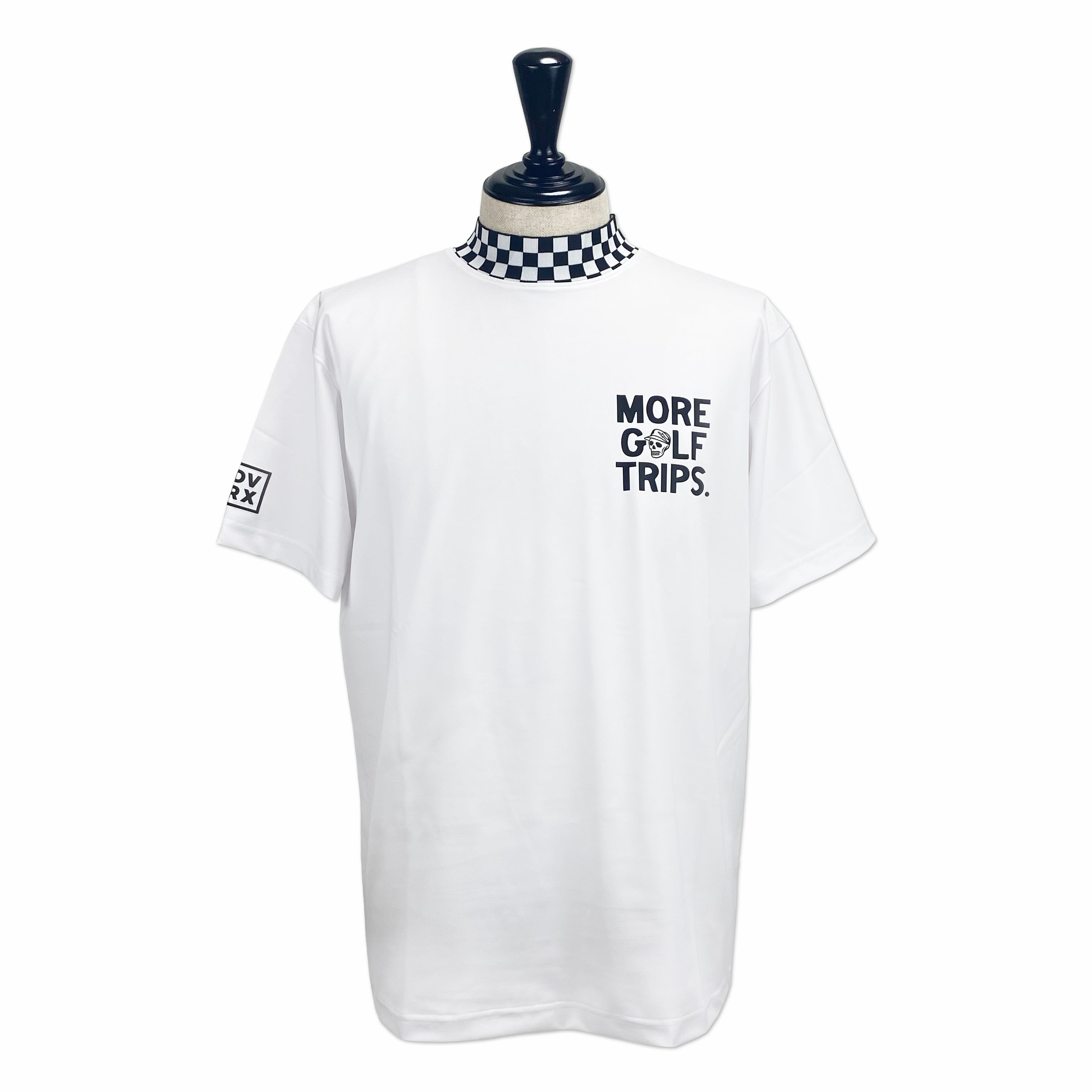 DEVEREUX GOLF】《MEN'S》More TripチェッカーリブモックTEE (WHITE