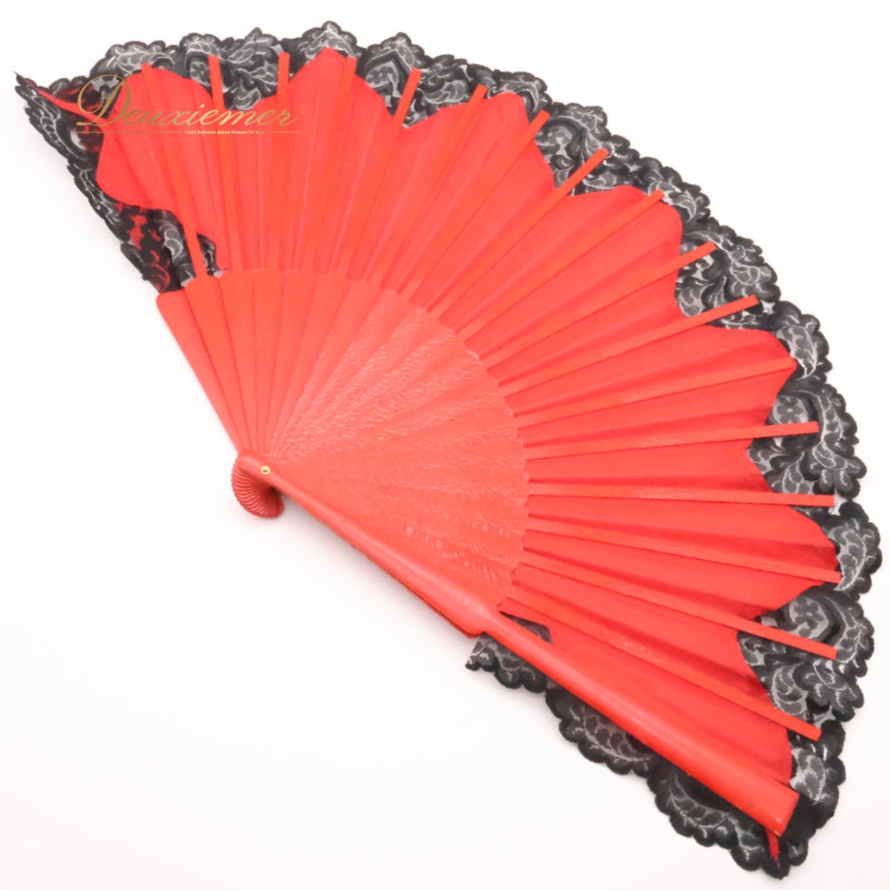 フラメンコ 小物 Abanico Español 34cm アバニコ レッド系 ブラック系 扇子 せんす 赤 黒 レース 柄 模様 小道具 ダンス小物 練習 レッスン 舞台 発表会 イベント ダンス ステージ フラメンコ小物 明るい 鮮やか 目立つ 華やか おしゃれ かわいい