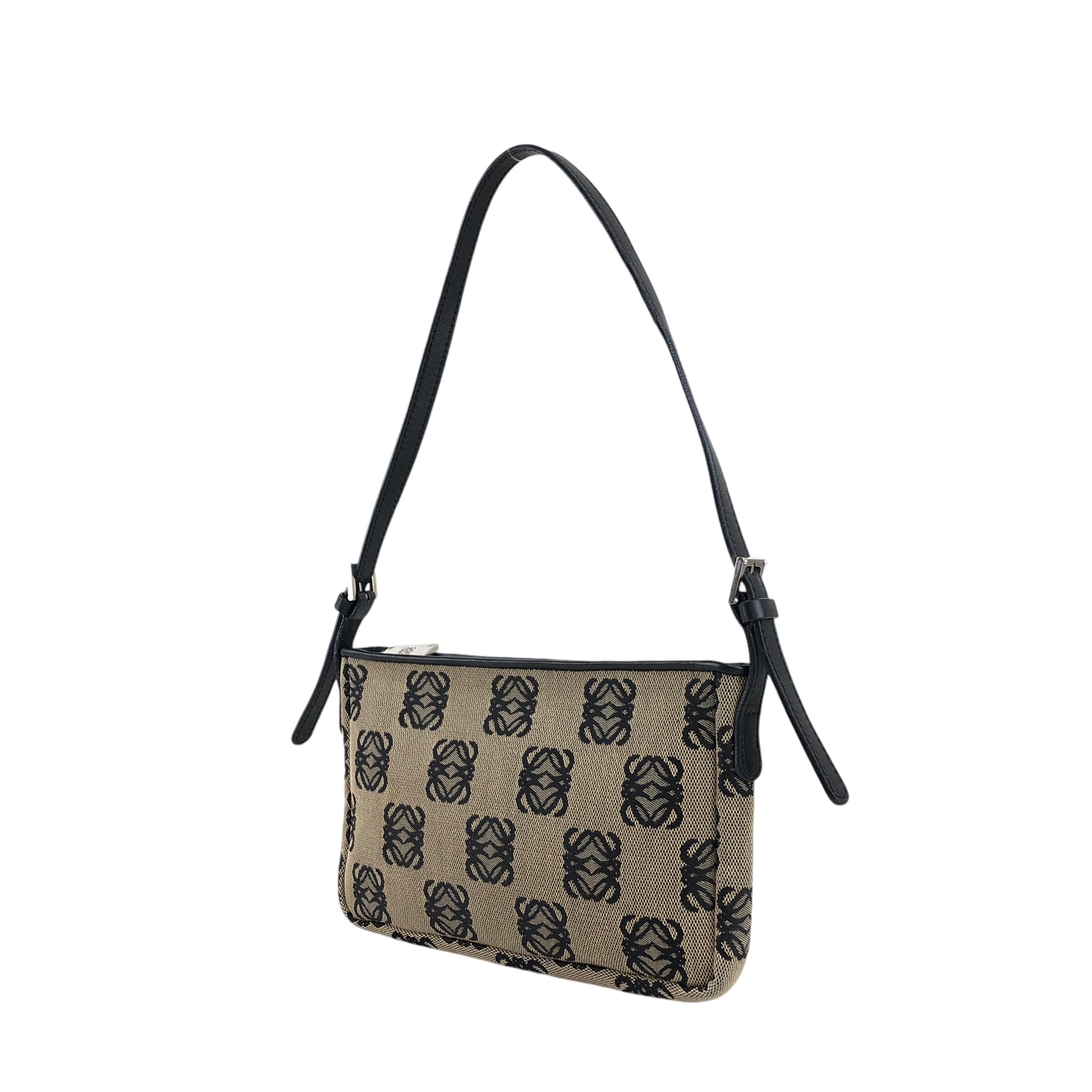 LOEWE ロエベ アナグラム ショルダーバッグ ベージュ キャンバス LOEWE ロエベ アナグラム ショルダーバッグ ベージュ キャンバス