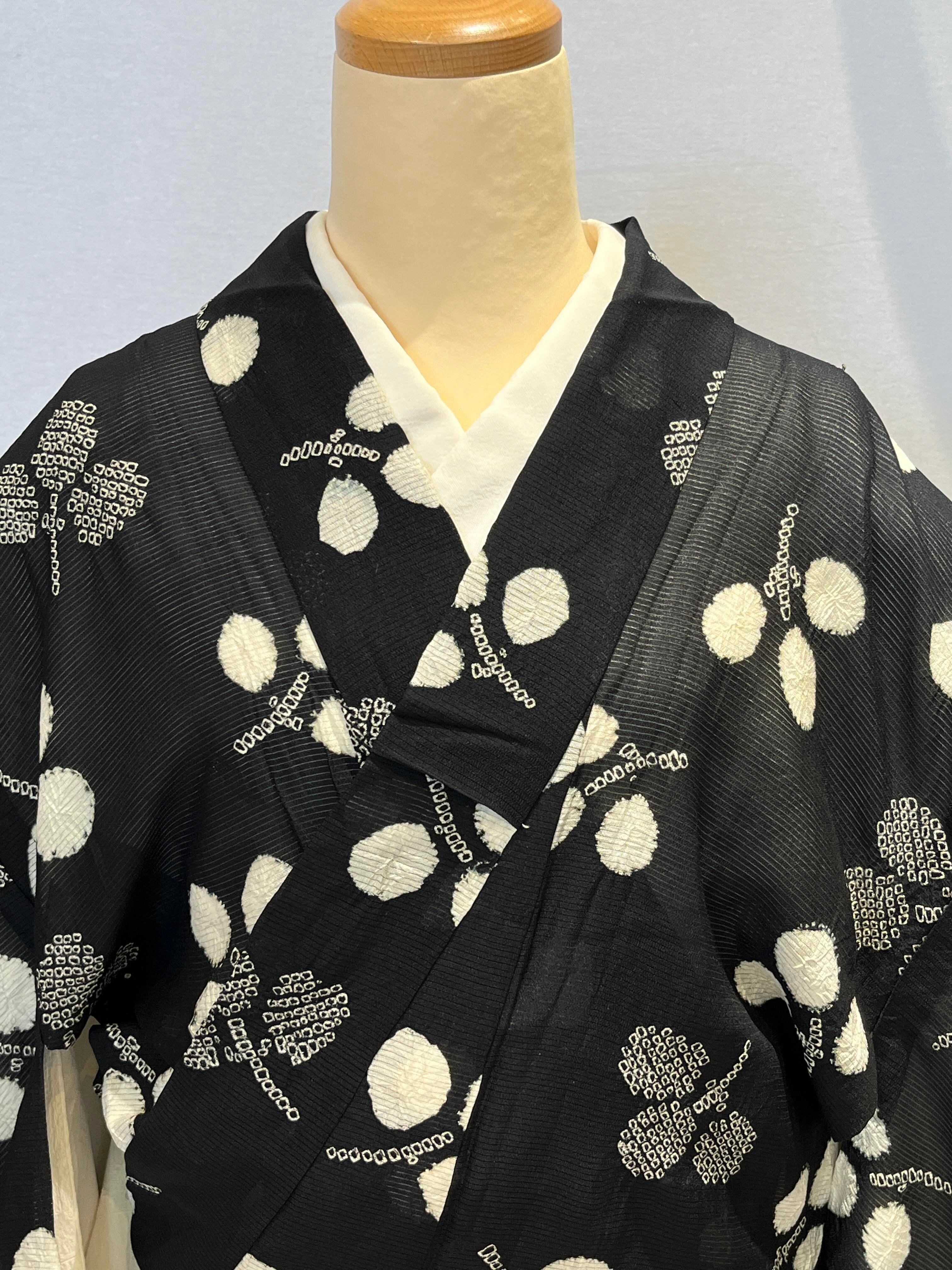 2182 アンティーク 夏用 絽 小紋 2182 アンティーク 夏用 絽 小紋 Antique Ro Komon Kimono for summer
